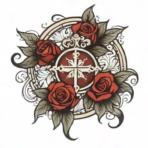 Minimalistic Catholic Tattoo Michael