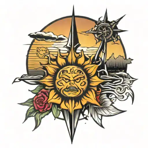 Trident Shviling Sun Rising