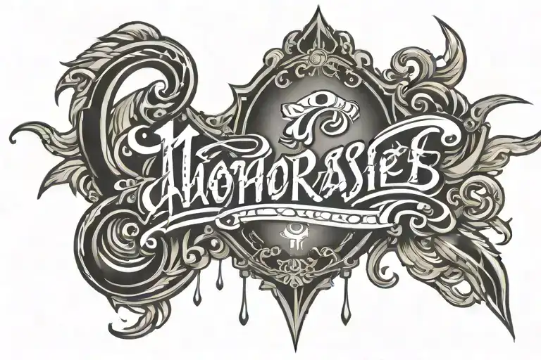 Aggressive Style Lettering With My Last Name Morales