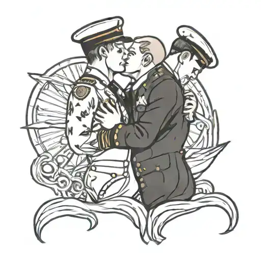 Gay Sailors Kissing Each Other