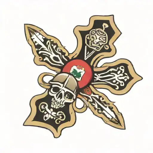Cross And Mexican Flag