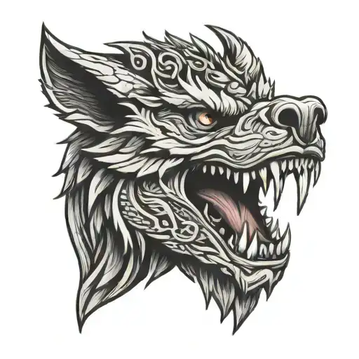 Dacian Wolf Dragon Head
