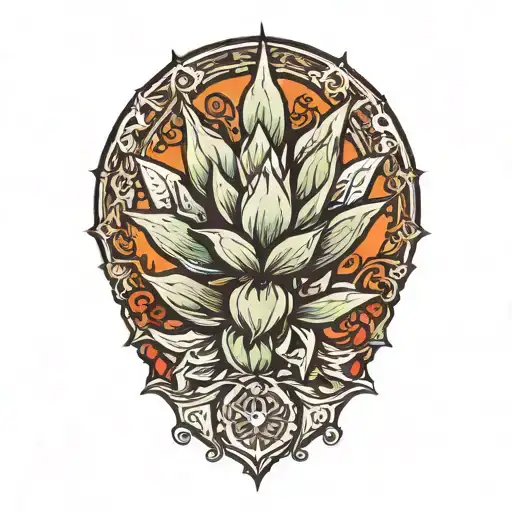 Large Agave Plant Representing Mexican Heritage