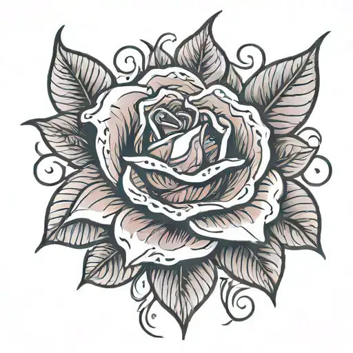 Akull Rose Smile Sad Dark Red