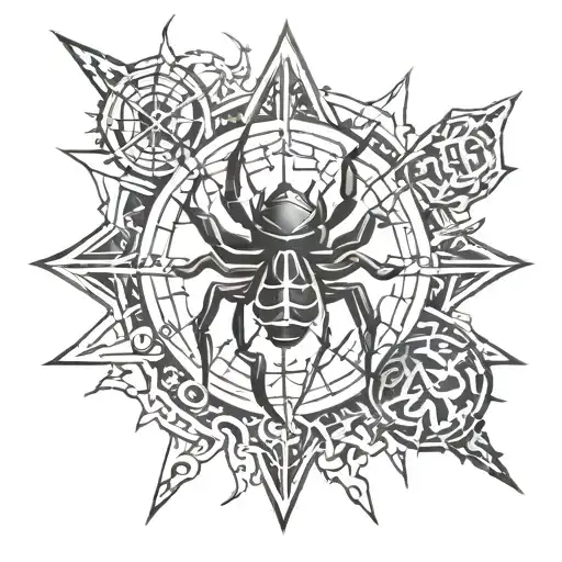 Hunter X Hunter Spider Tattoo With A Heartagram Inside