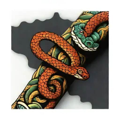 Cool Snake Wrapping Around Arm