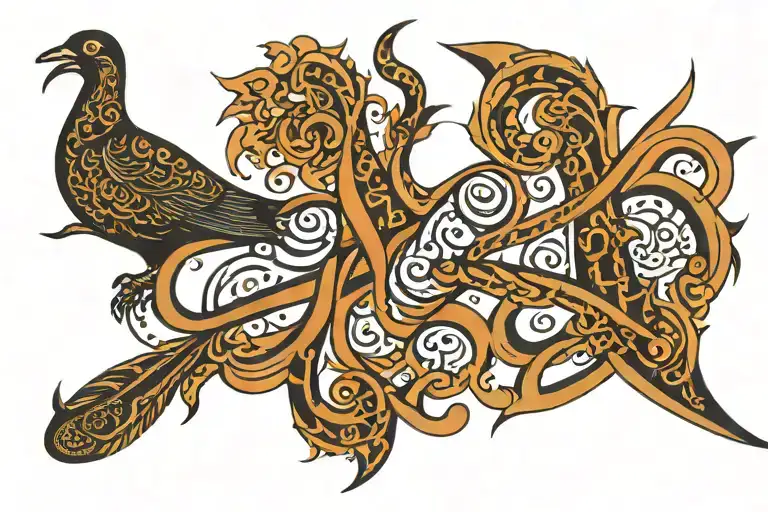 Arabic Calligraphy Characters Representing Pakistan America Eritrea