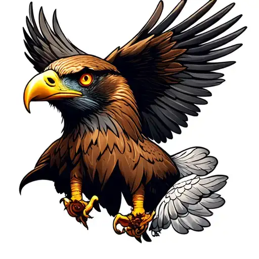 Bald Eagle Glowing Eyes