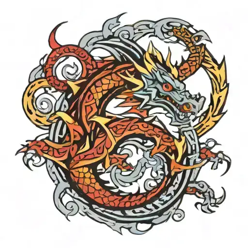 Tribal Dragon Surrounded