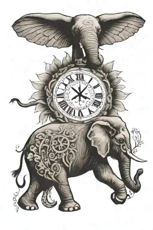 Elephant With The Roman Numeral Date 07-04-2017