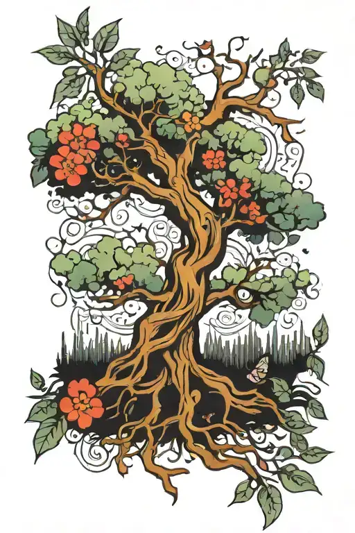 Tree Of Life Big Branches Tattoo
