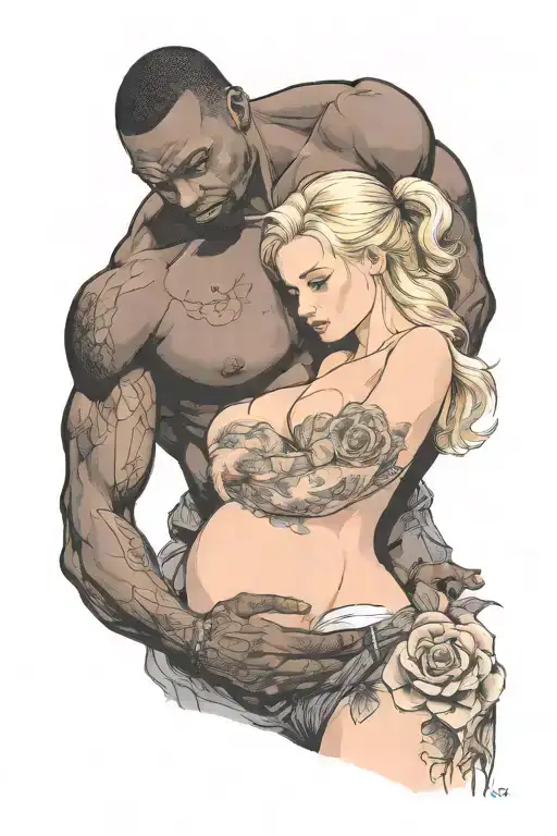 Nude Little Slim Young Pregnant European Blonde Teenage Girl And Big Muscular Black Man