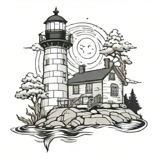 Beavertail Lighthouse Night Struggle