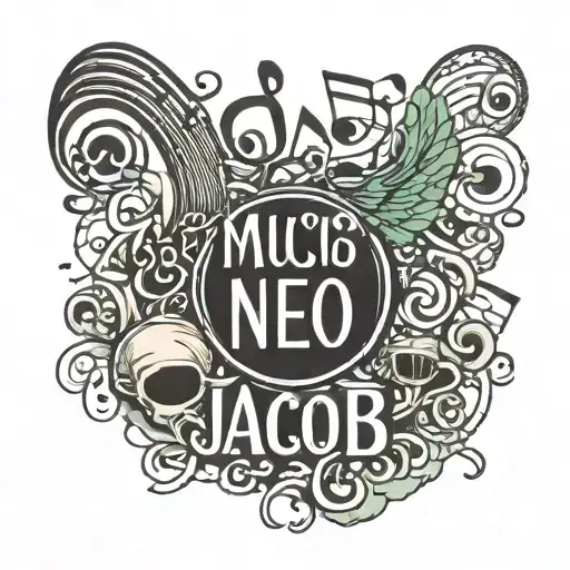 Music Notes Covering The Name Jacob