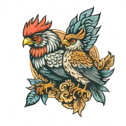 Rooster And Owl