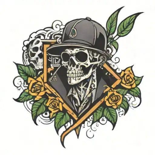 Half Sleeve With Old School 90'S Hop Hop Gangsta