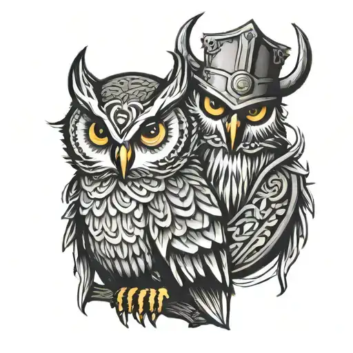 Owl And Viking