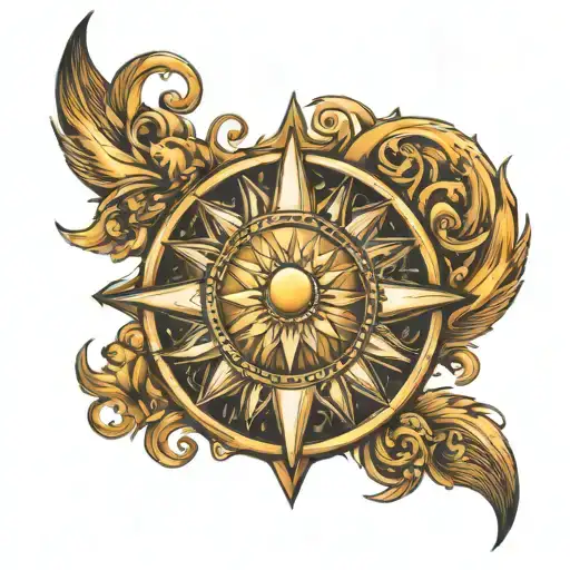 Sun With The Initals Rh