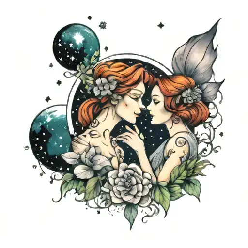 Friendship Women Universe Galaxy And Nature