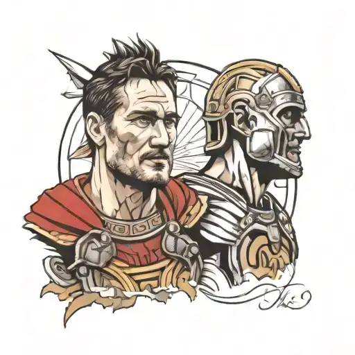 Roman Gladiator And Francesco Totti