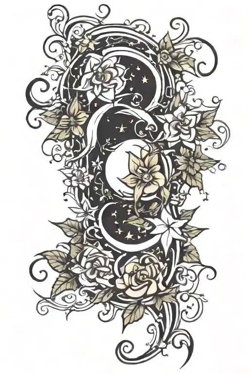 Moon And Stars Vine Wrapping