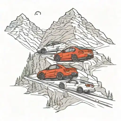 E92 M3 And Gti Going Down A Mountain Range