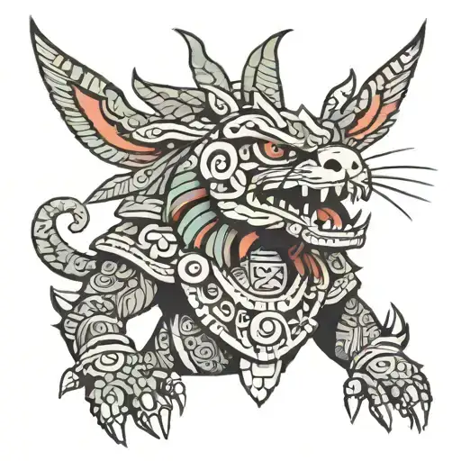 Aztec Warrior Quetzalcoatl Mexico Rabbit