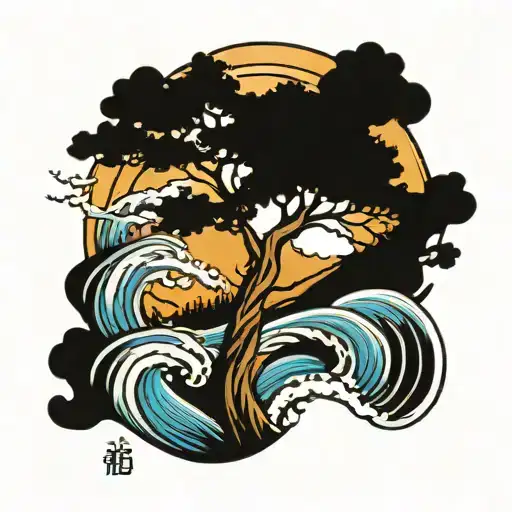 Sun Mountain Wave Tree