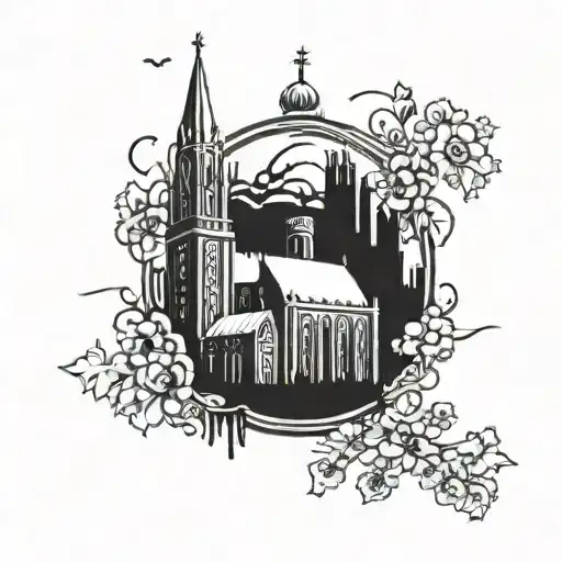 Ik Hou Van Utrecht With Church Silhouette Black And White