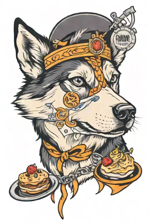 Husky Dog With Baking And Quotes