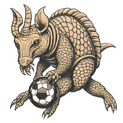 Armadillo That Plays Football