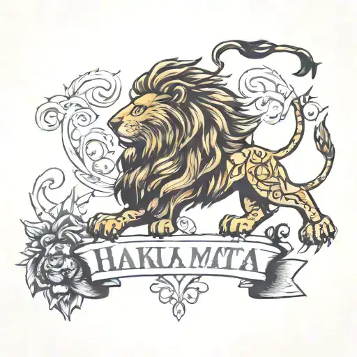 Hakuna Matata Lion Words