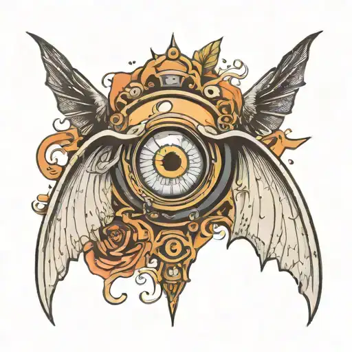 Eyeball With Bat Wings