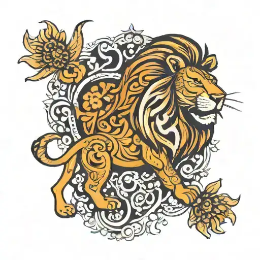 Lion And Tongan Designa