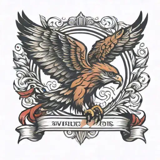 Hawk And Banner Wrapped