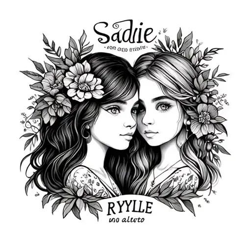 Nature Tatoo With Daughters Names Sadie And Rylie No People Just Nature