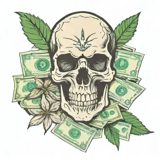 Philadelphia Eagles Marijuana Skull Cocaine Hundred Dollar Bills