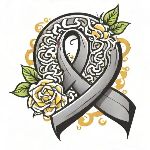 Brain Cancer Ribbon Smiley Face Inside