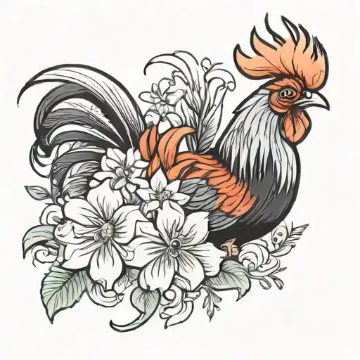Rooster Indonesian Flower Blooming