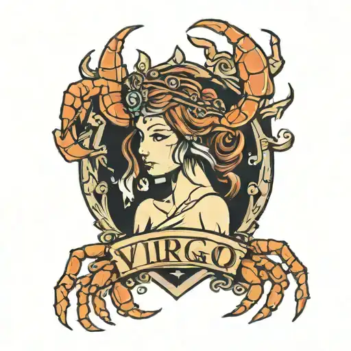 Virgo With Crab Shield