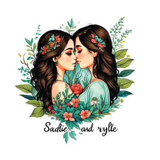 Nature Tatoo With Daughters Names Sadie And Rylie