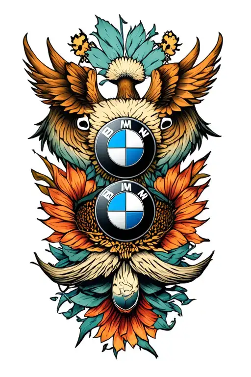 Bmw Logo Into My Body And Something Around That Represent No Risk Means No Story