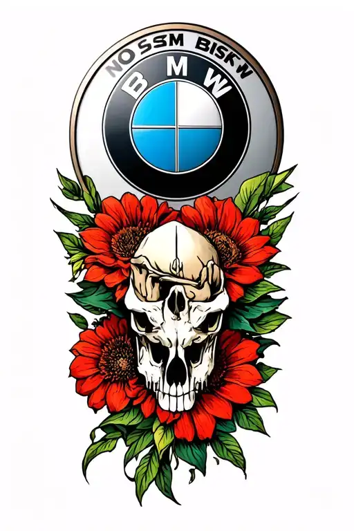 Bmw Logo Into My Body And Something Around That Represent No Risk Means No Story