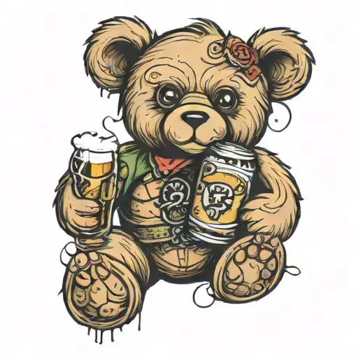 Teddy Bear With A Beer