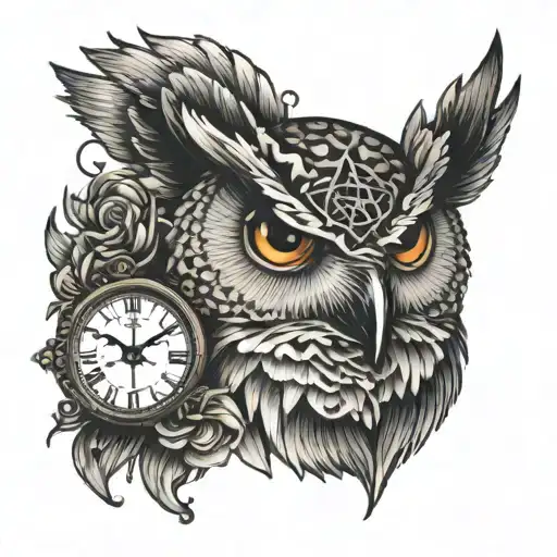 Owl With Clock Face