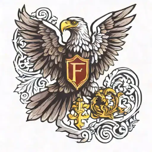 An Imperial Eagle Of Rome With 2 Letters F