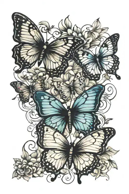 Butterflies With Quote