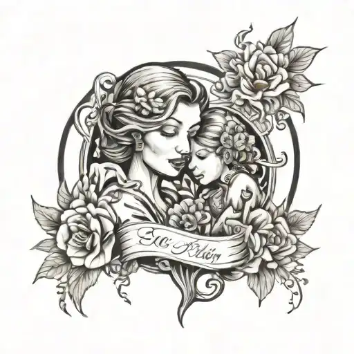 Son And Mother Daughter