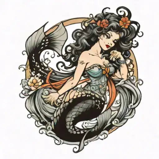 Sexy Black Mermaid