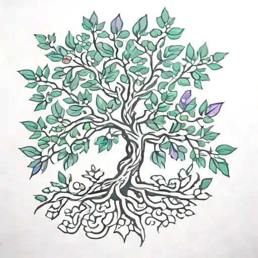 Minimalist Irish Yew Tree